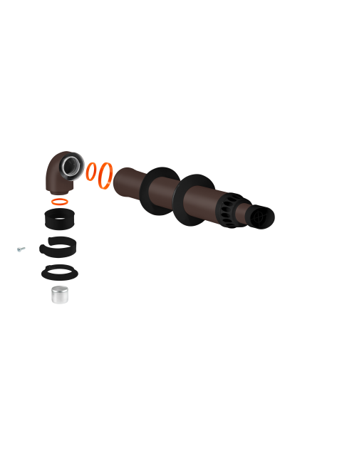 KOMПЛЕКТ КОАКСИАЛЬНЫЙ  60/100 _ВА 1,0 МЕТРОВЫЙ   (Baxi Mizudo) - КОРИЧНЕВЫЙ