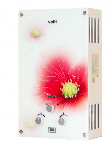 Газовый водонагреватель ВПГ Vatti LR20-EGE 10 л. (Красный цветок)