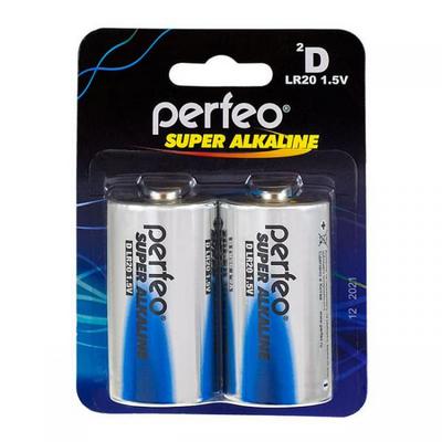 Батарейка Perfeo Super Alkaline LR20/2BL