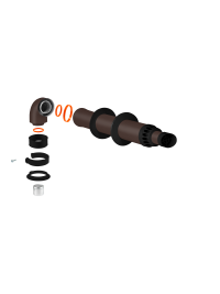 KOMПЛЕКТ КОАКСИАЛЬНЫЙ  60/100 _ВА 1,0 МЕТРОВЫЙ   (Baxi Mizudo) - КОРИЧНЕВЫЙ